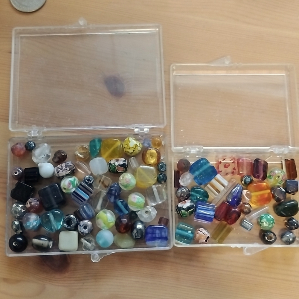Vtg CZECH and Vinetian glass beads around 80